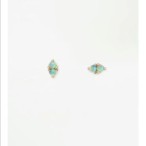 Wwake Two step opal studs